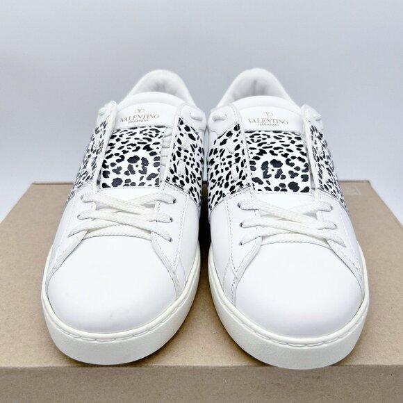 VALENTINO GARAVANI Rockstud Untitled Leopard Sneaker Men White Leather EU42 US 9 - Picture 4 of 15